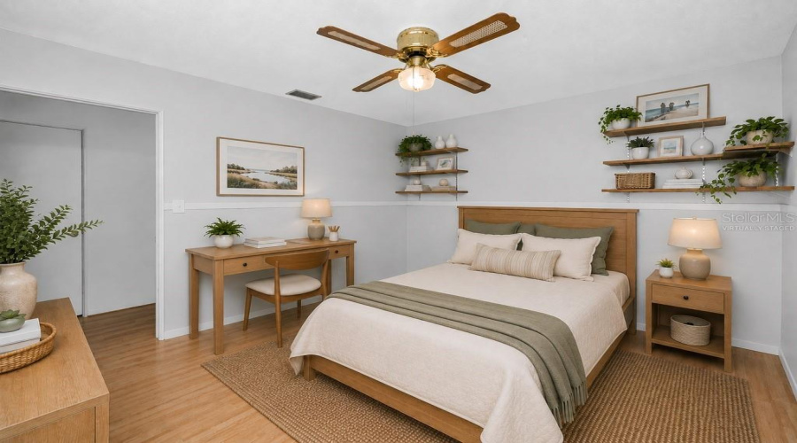 Virtually Staged Main House Third Bedroom