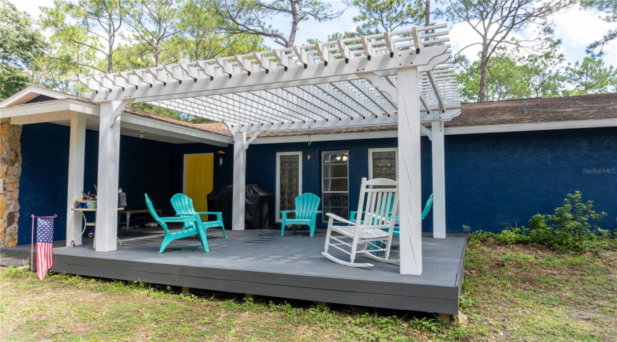 Actual Trex Porch &Amp; Cedar Pergola