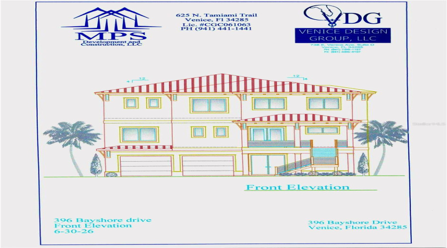 Proposed Front Elevation Of 3 Story Home