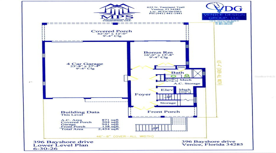 Proposed First Level Floor Plan