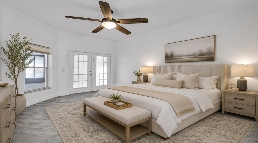 Primary Suite Virtually Staged