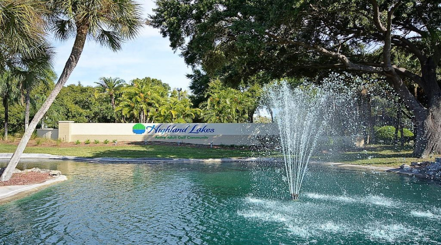 Main Entrance To Highland Lakes