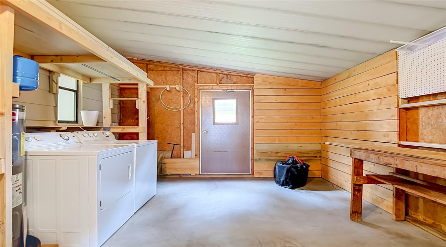 Outdoor Laundry/Storage Area