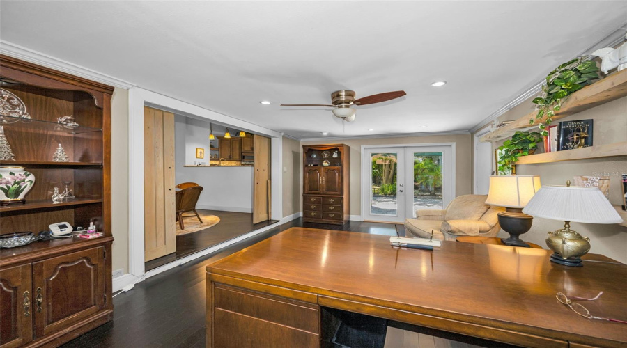 The French Doors Lead To The Back Patio Which Also Give You Access To The Back Yard And The Pond!