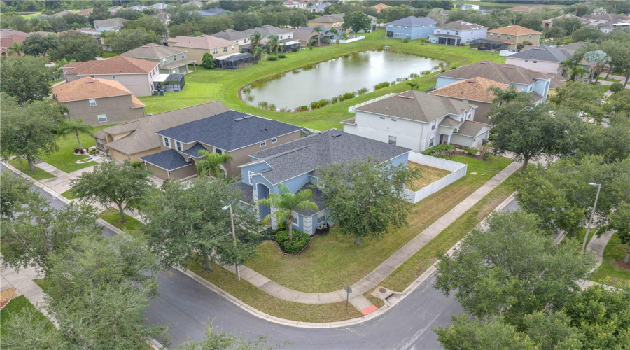 Aerial View Of Home And Neighboring Lots.