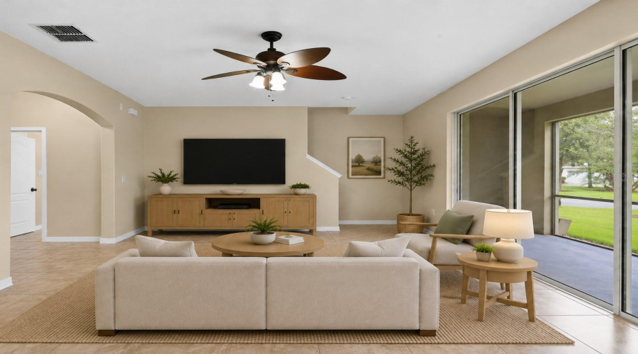 Virtually Staged-Family Room