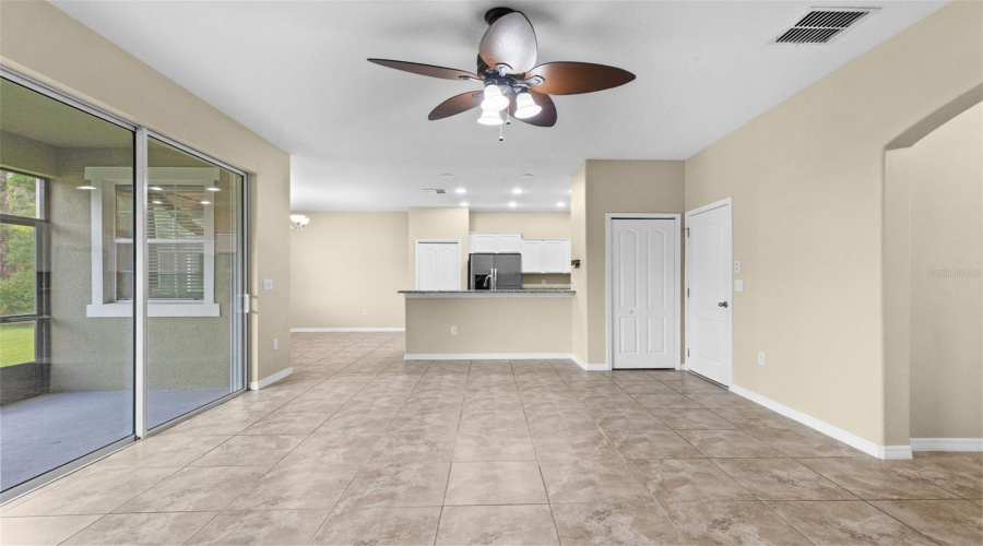 Family Room-Pocket Sliding Doors