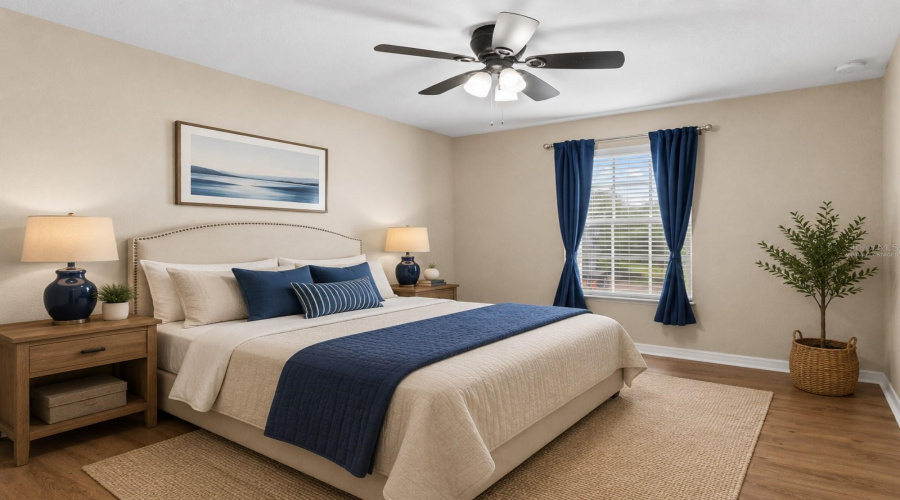 Virtually Staged-Bedroom Three
