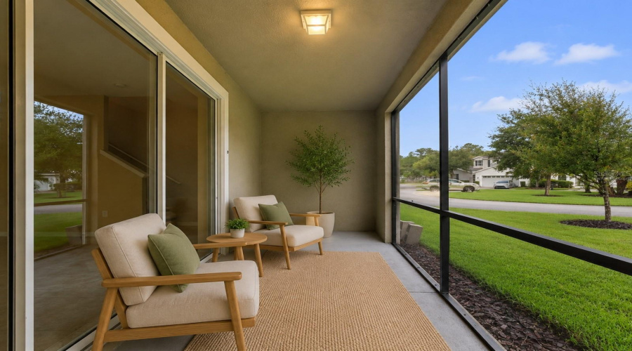 Virtually Staged-Covered /Screened Patio