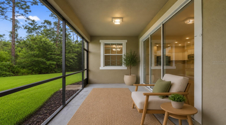 Virtually Staged-Covered /Screened Patio