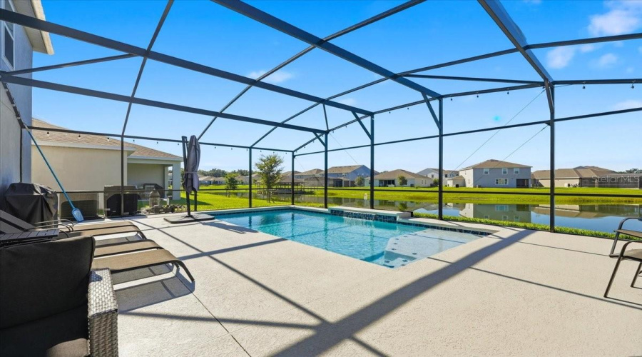 Pool Overlooking Canal That Leads To Alligator Lake Chain