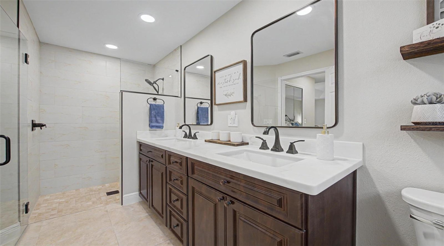Zero Entry Shower, Updated Vanity
