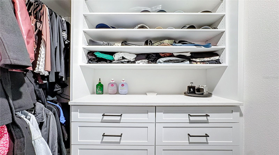 Primary Closet W Shelves