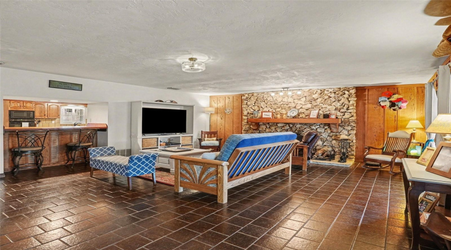 Living Room With Fireplace