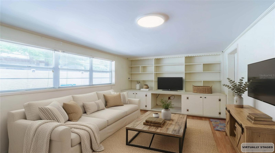 Virtually Staged Office/ Family Room