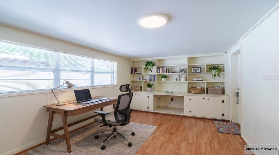 Virtually Staged Office/Family Room