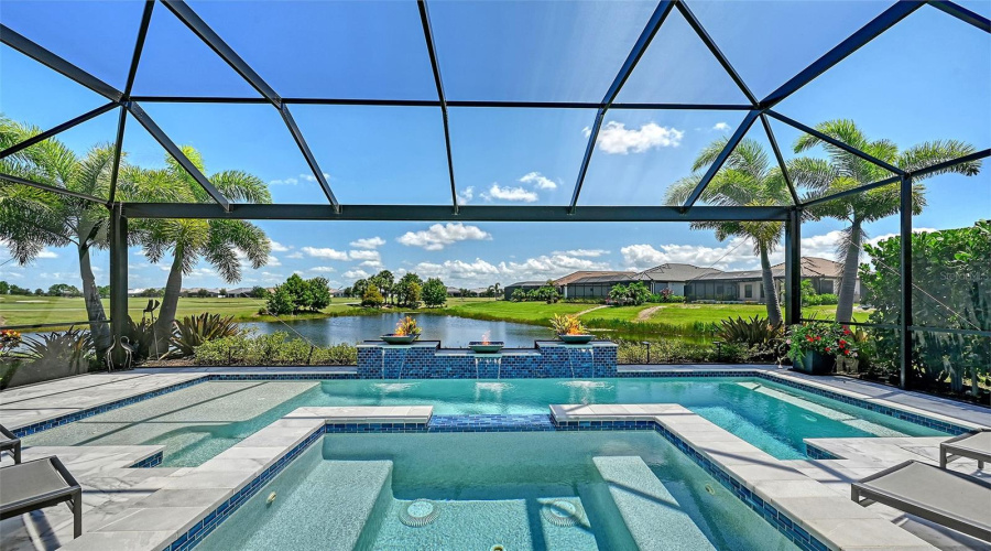 Pool, Spa &Amp; Leathered Marble Deck