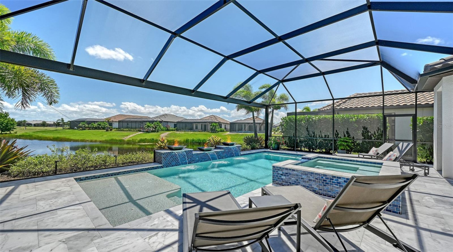 Pool, Spa &Amp; Leathered Marble Deck