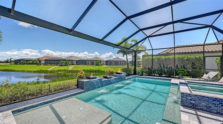Pool, Spa &Amp; Leathered Marble Deck