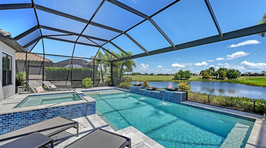 Pool, Spa &Amp; Leathered Marble Deck