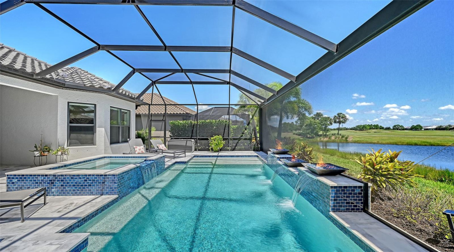 Pool, Spa &Amp; Leathered Marble Deck