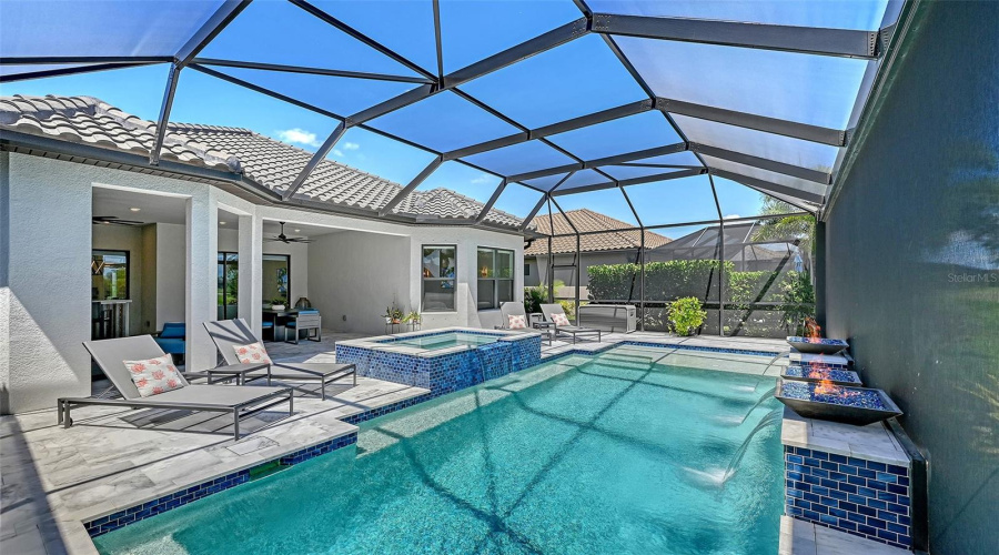 Pool, Spa &Amp; Leathered Marble Deck