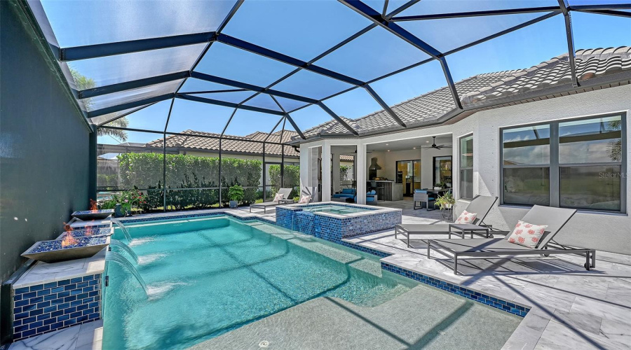 Pool, Spa &Amp; Leathered Marble Deck