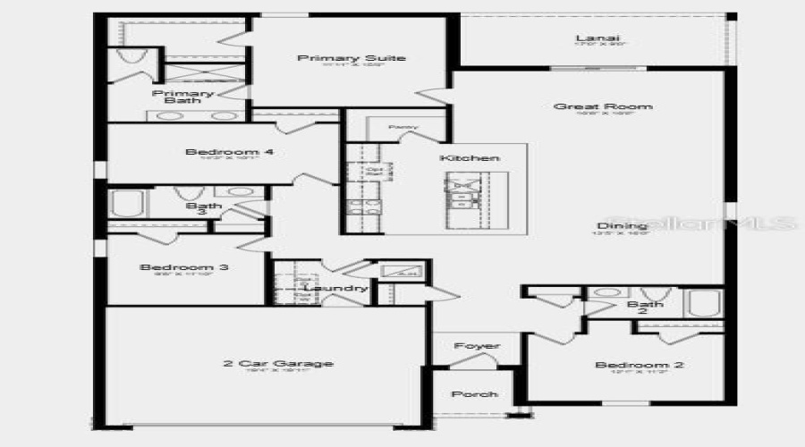 Floor Plan ~ Additional Highlights Include: Laundry Package, Refrigerator, And Whole House Blinds