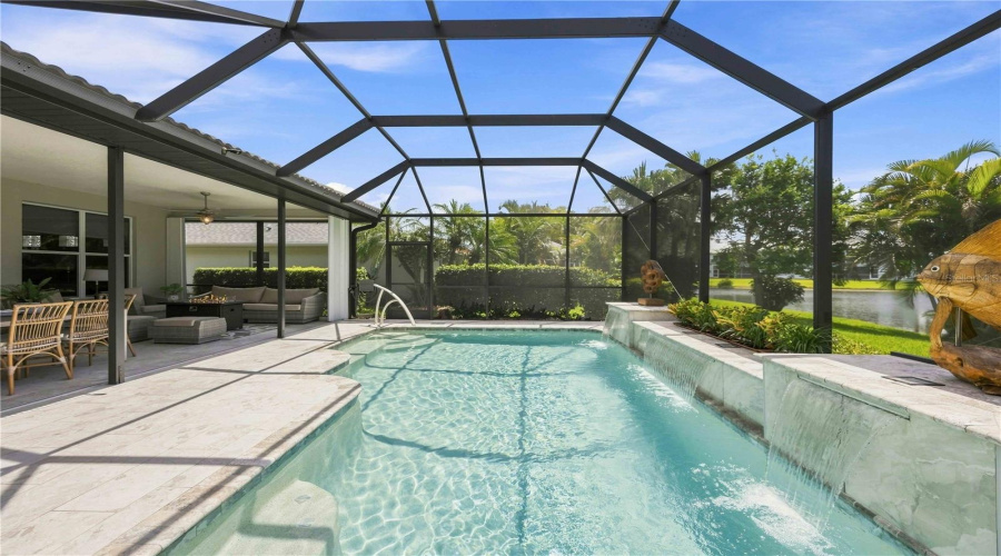 Pool With Waterfall
