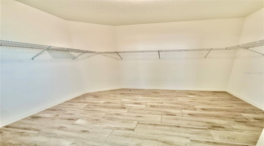Oversized Walk In Closet In Primary Bedroom