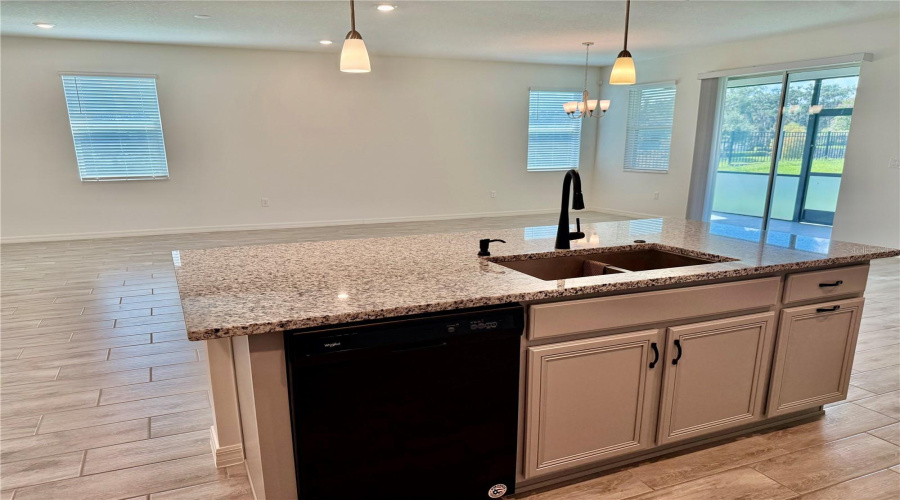 View To Family Room From Kitchen.