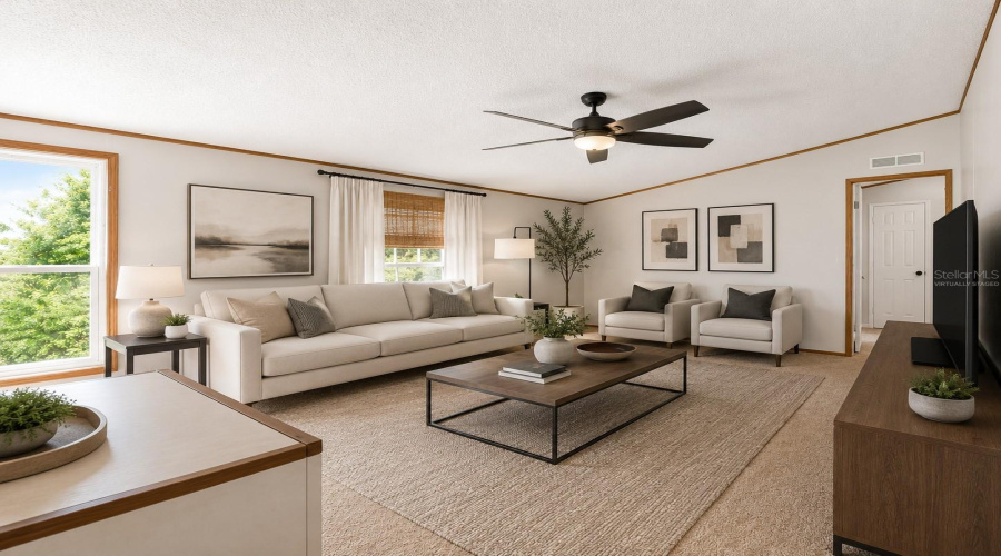 Virtually Staged Living Room