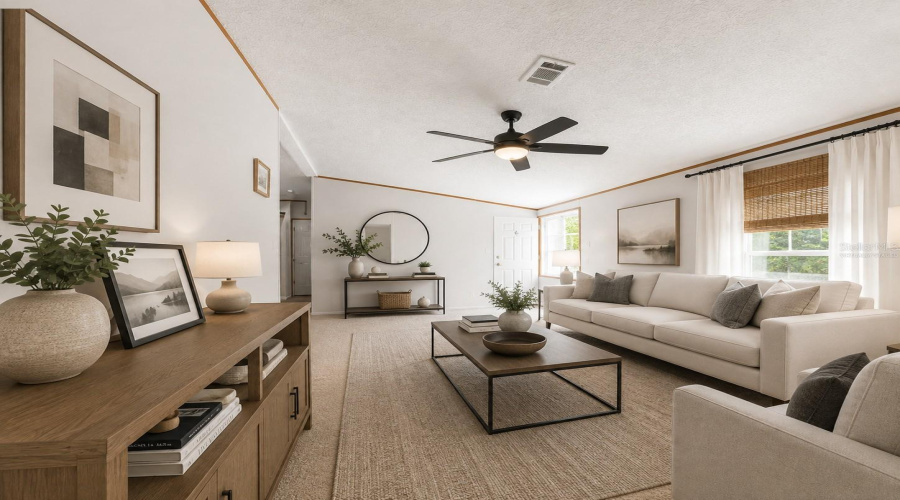 Virtually Staged Living Room