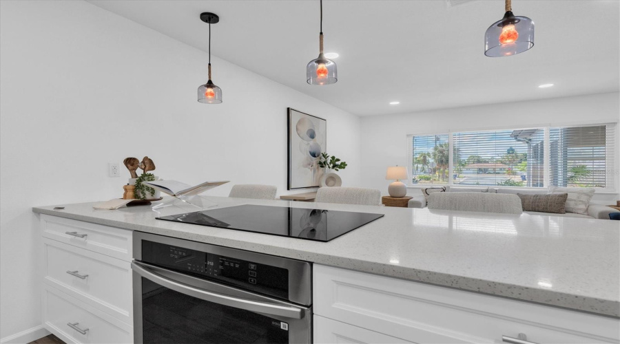 Cooktop And Stone Counter Space