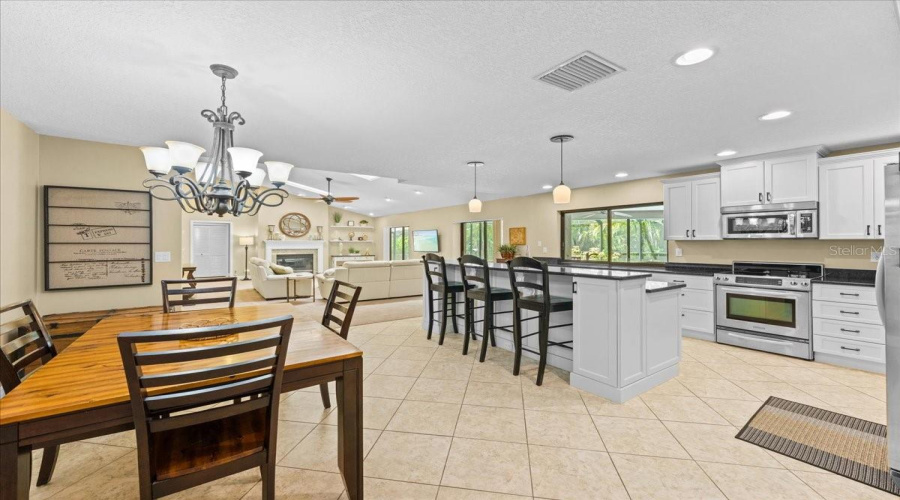 Spacious Kitchen With Island And Breakfast Area