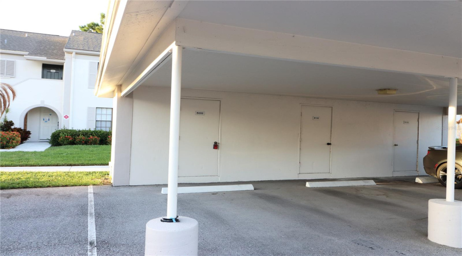 Covered Parking With Storage Closet