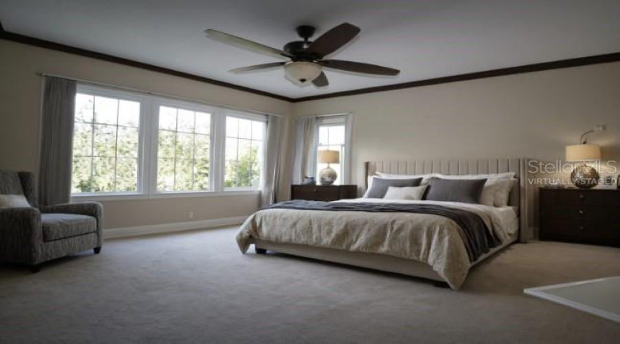 Virtually Staged Primary Bedroom