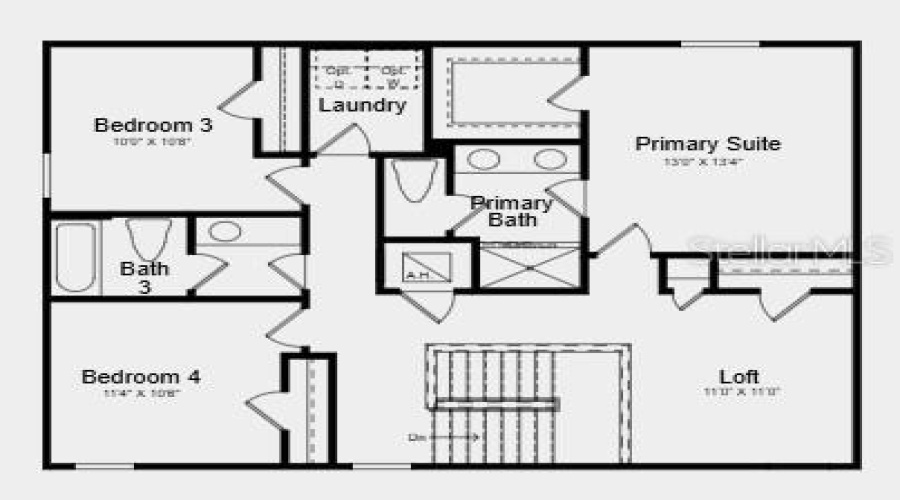 Second Floor Plan - Appliances And Blinds Included