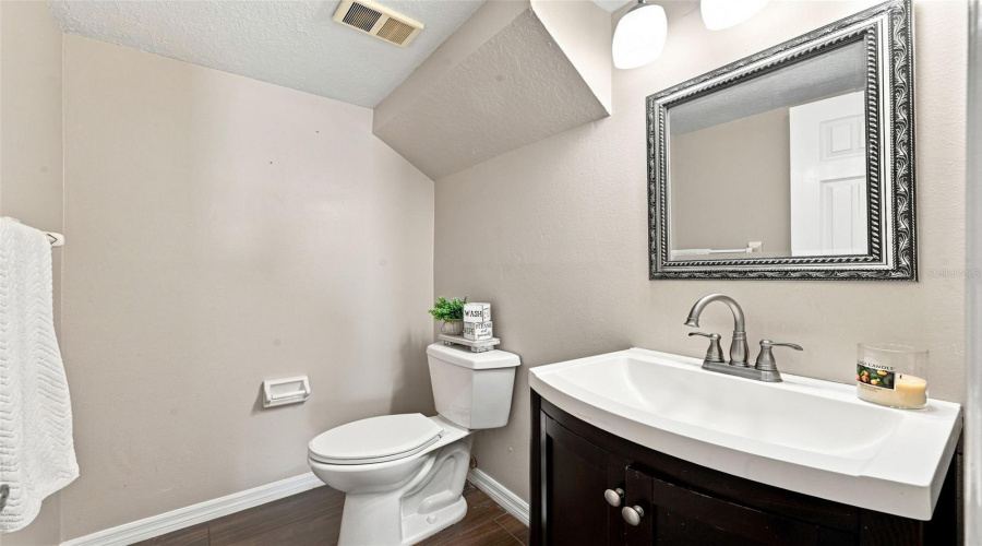 Under Stair Half Bath Convenient For Guests