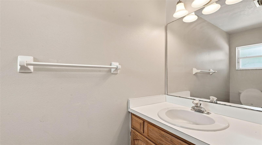 Half Pool Bath Off Laundry Room