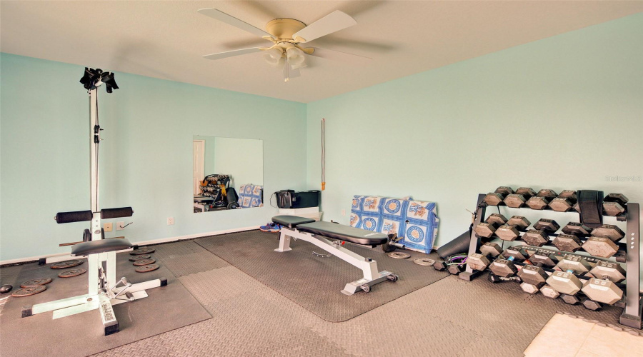 Bedroom Being Used As A Workout Gym