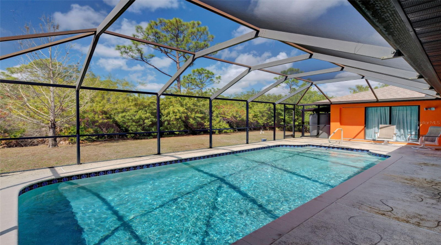 Pool Showing Backyard