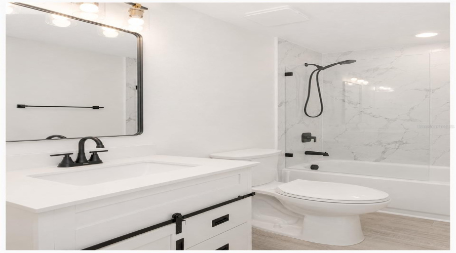 Guest Bathroom With Shower And Tub.
