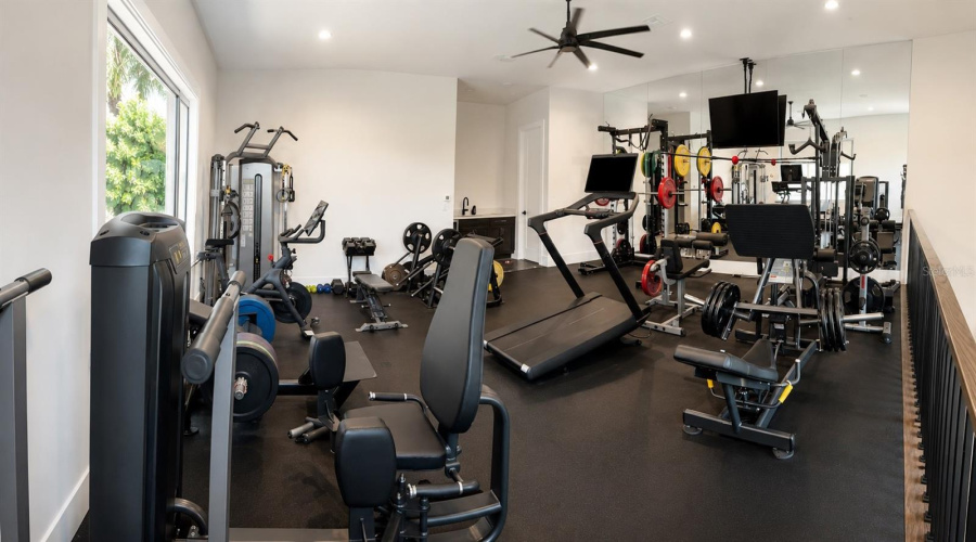Media Room Currently Used As Home Gym (2Nd Floor)