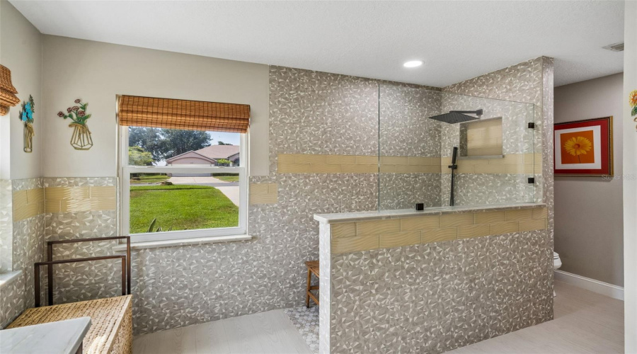 Primary Bathroom With Zero Entry Shower.