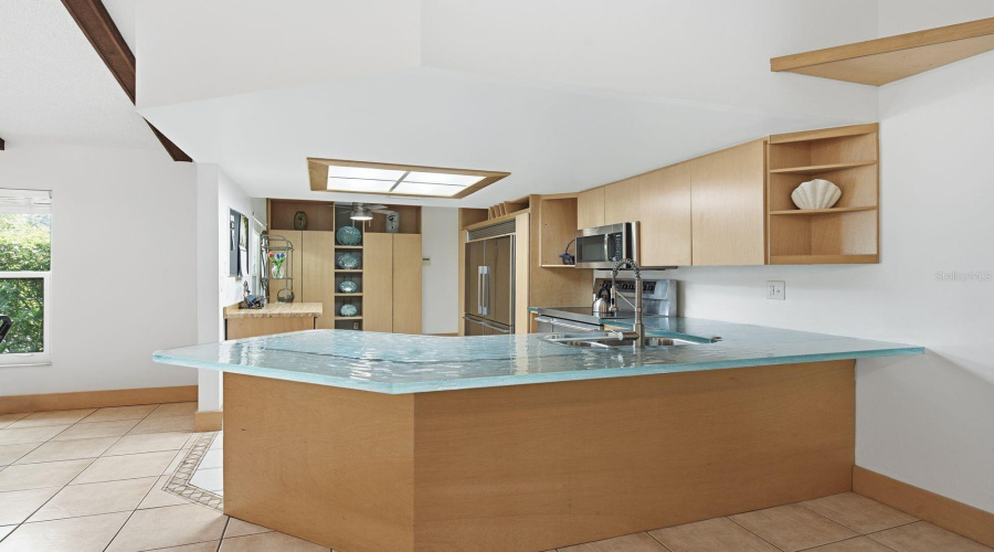 Think Glass Countertop And High End Appliances