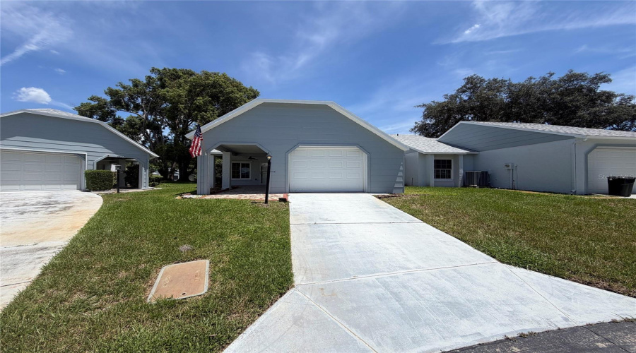 One Car Attached Garage - Long Driveway