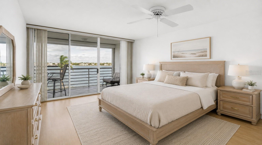 Virtually Staged Primary Bedroom