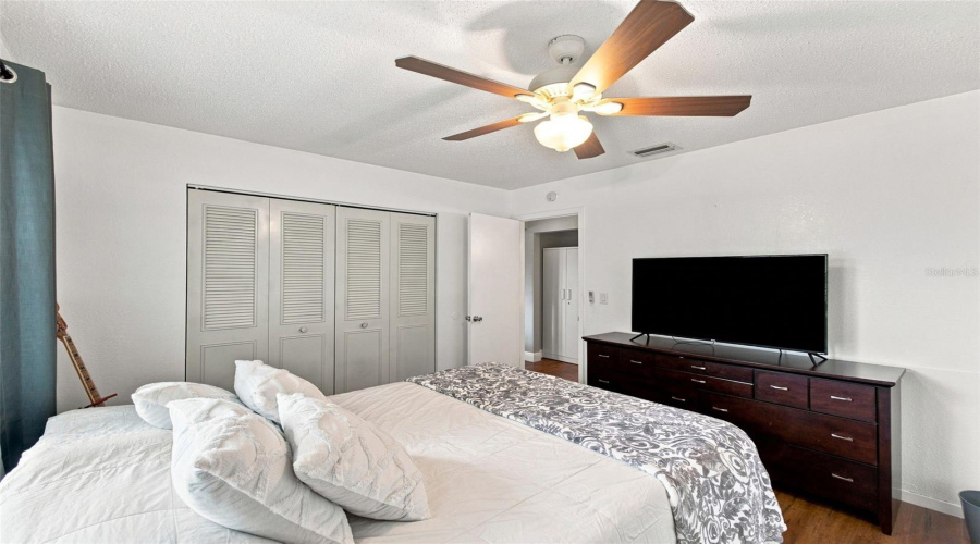 Guest Bedroom With Built-In Closet