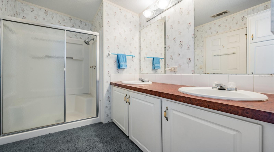 Bath Ensuite Boasts 2 Sinks And Large Shower